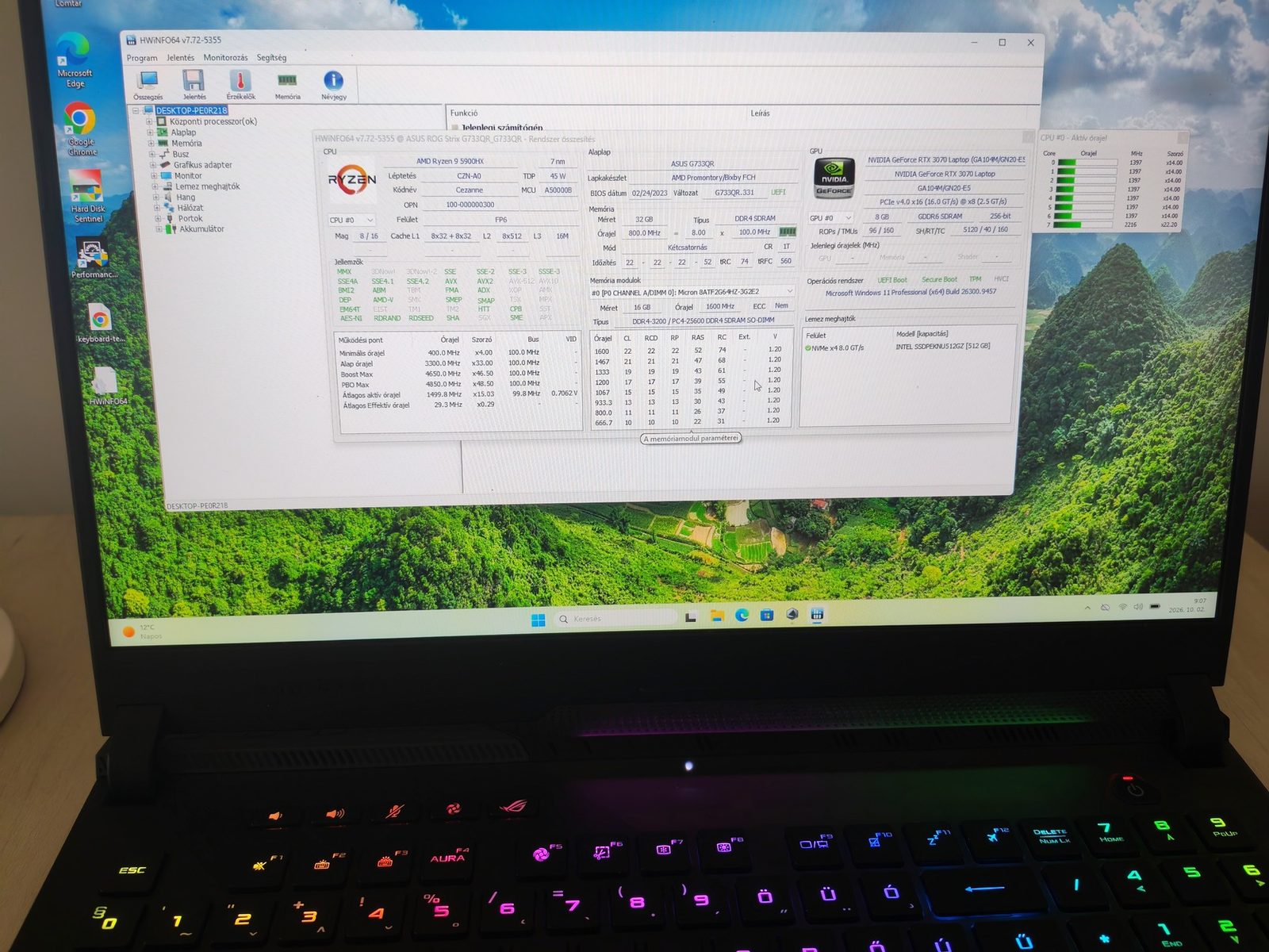 591 ASUS ROG Strix SCAR 17 Ryzen 9 5900HX, 32GB RAM, 512GB SSD, RTX 3070 – 4. kép