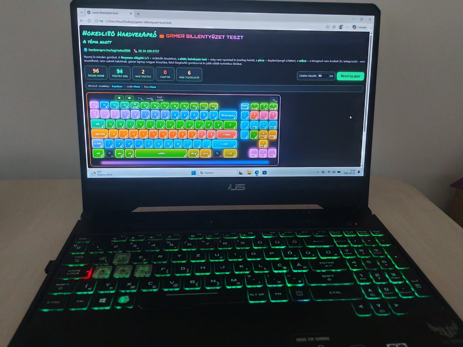 610 ASUS TUF Gaming FX505DT Ryzen 7 3750H, 16GB RAM, 256GB SSD + 1TB HDD, GTX 1650 – 2. kép