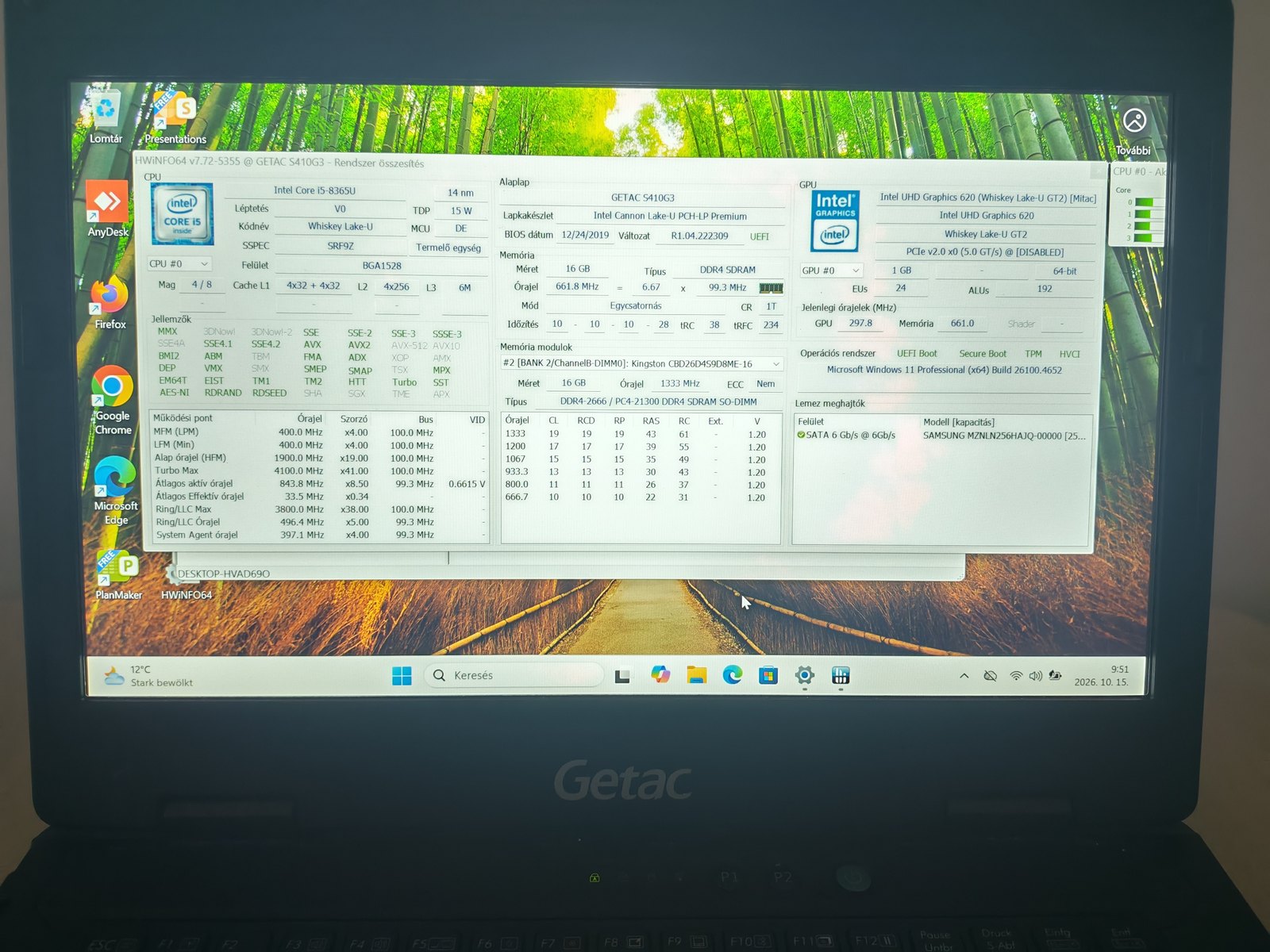 611 Getac S410 G3 i5-8365U, 16GB RAM, 256GB SSD – 5. kép
